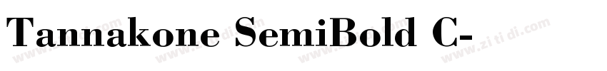 Tannakone SemiBold C字体转换